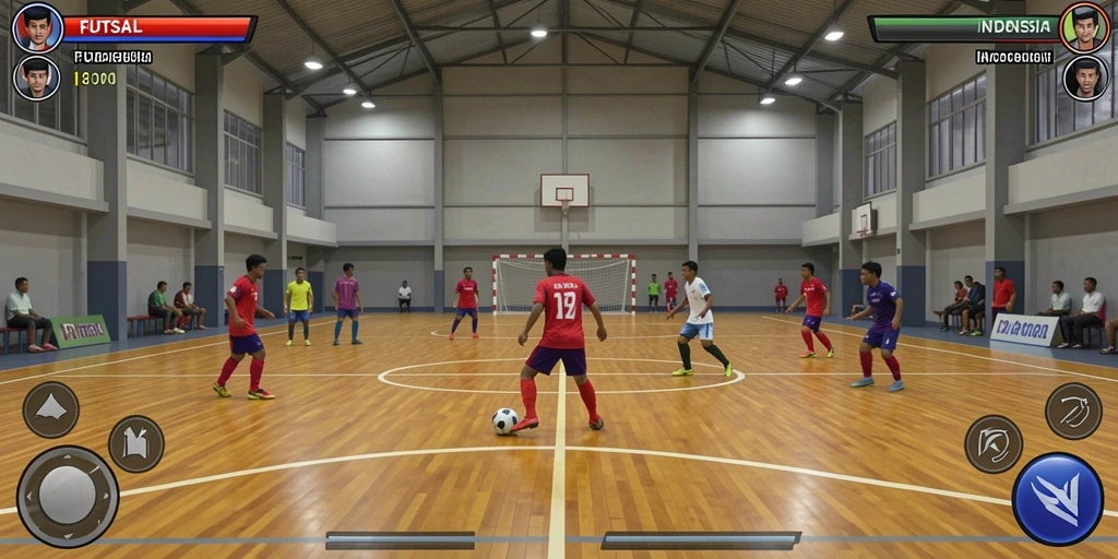 234e - Tangkapan layar memperlihatkan grafis indah dari lingkungan permainan.